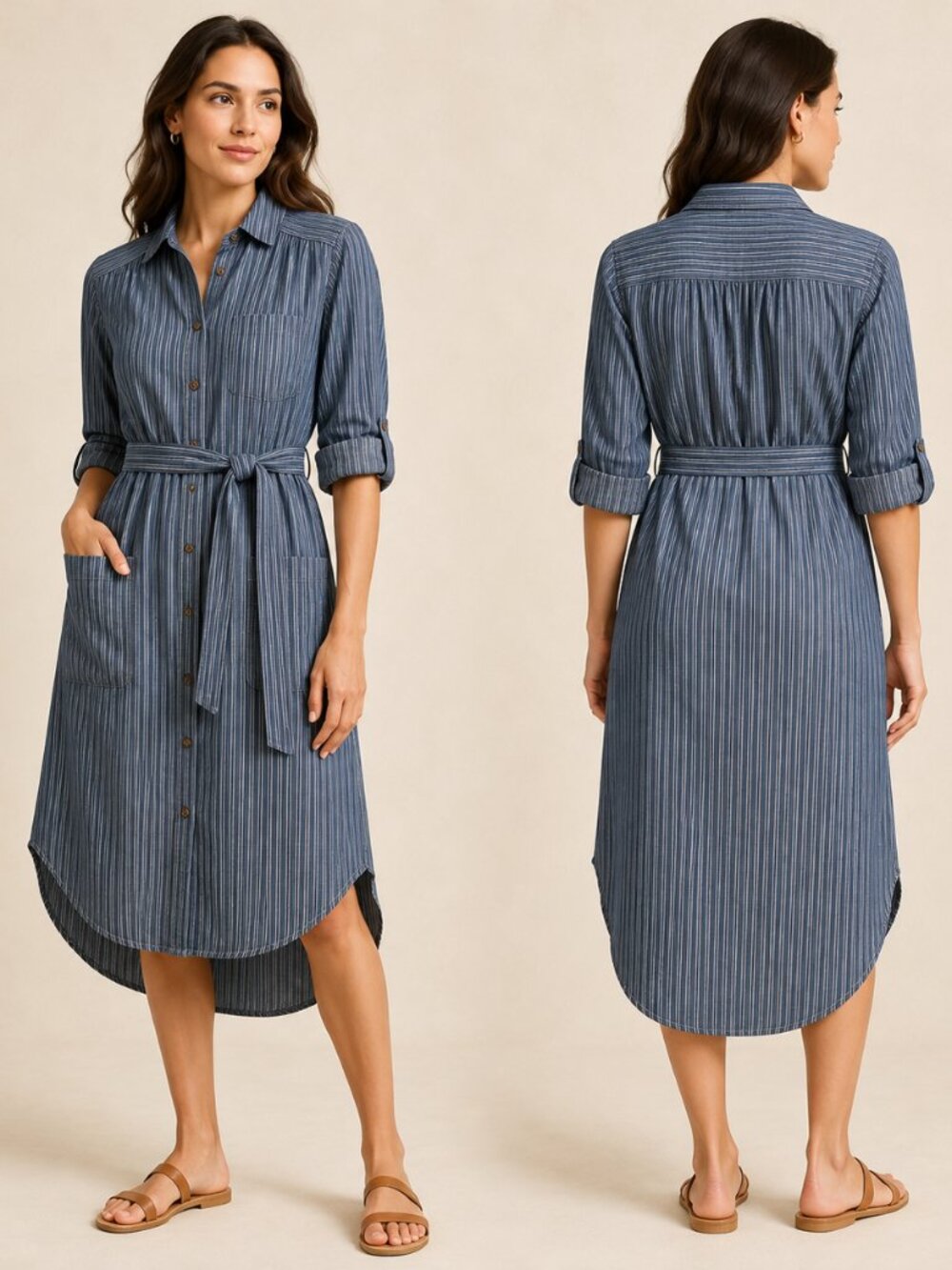 Anthropologie Blue Shirt Dress 0 Travel Coastal Cruise Beach Casual Resort Fall
